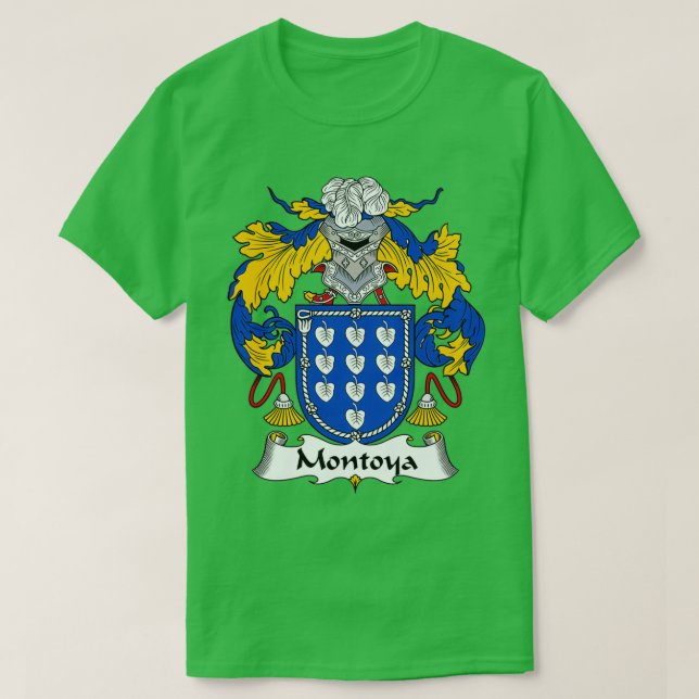 Montoya Coat of ArmsFamily Crest  T-Shirt (Design Front)