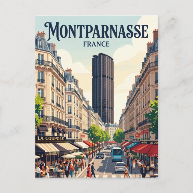Montparnasse France Postcard (Front)