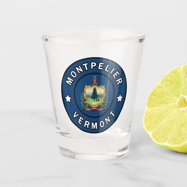 Montpelier Vermont Shot Glass (Front)