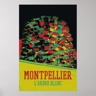 Montpellier Architecture illustration France Poster