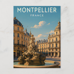 Montpellier France Mediterranean City Travel Gift Postcard