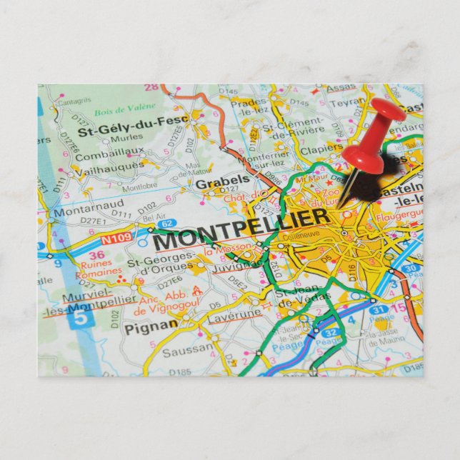 Montpellier, France Postcard (Front)