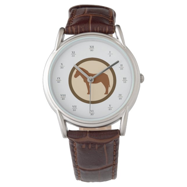 Montre classique GEEKLEY marron & beige Watch (Front)