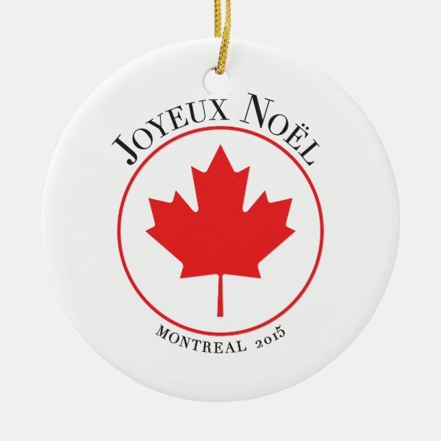 Montreal 2015 Christmas Ornament (Front)