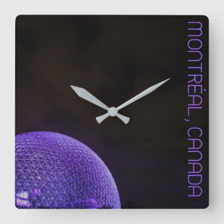 Montreal Biosphere Square Wall Clock