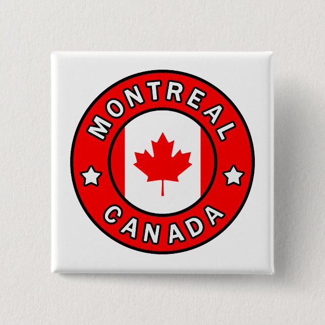Montreal Canada 15 Cm Square Badge (Front)