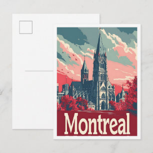 Montreal Canada Art vintage Travel Postcard
