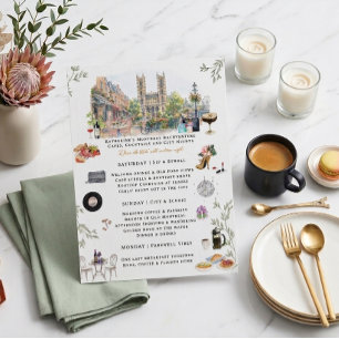 Montreal Canada Bachelorette Itinerary Invitation