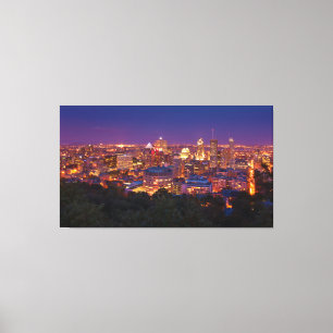 Montreal Canada City Skyline Belvedere Kondiaronk Canvas Print