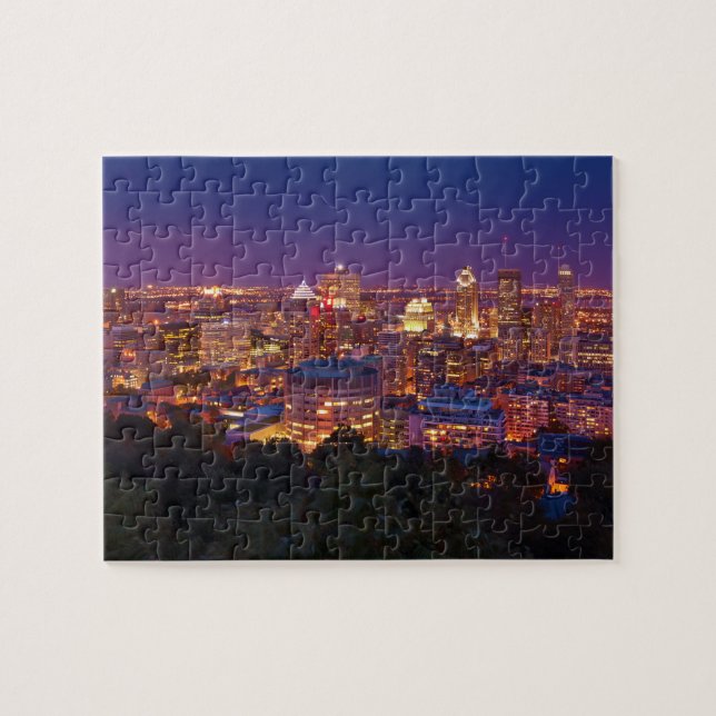 Montreal Canada City Skyline Belvedere Kondiaronk Jigsaw Puzzle (Horizontal)