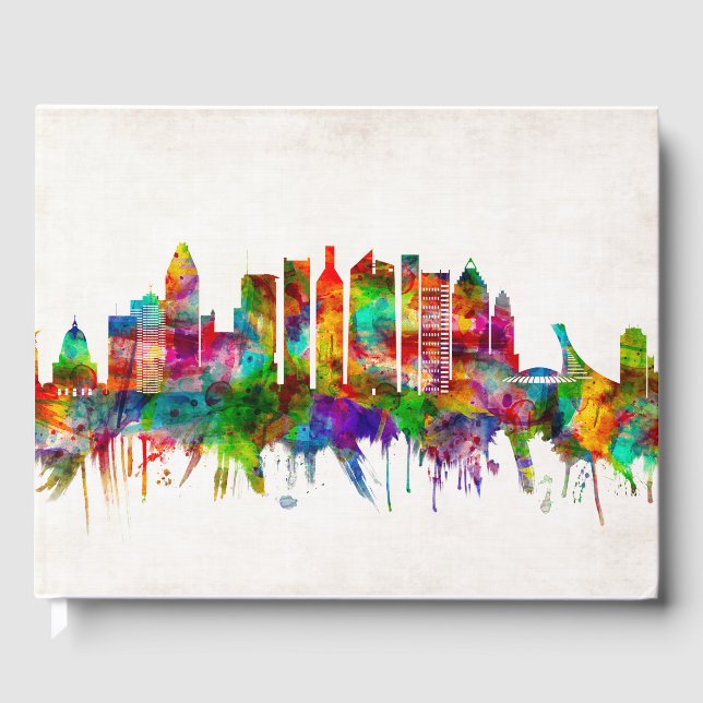 Montreal Canada Skyline Guest Book (Front)