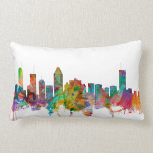 Montreal Canada Skyline Lumbar Cushion