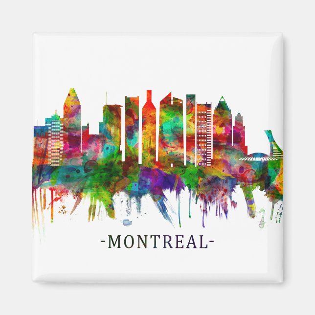 Montreal Canada Skyline Magnet (Front)