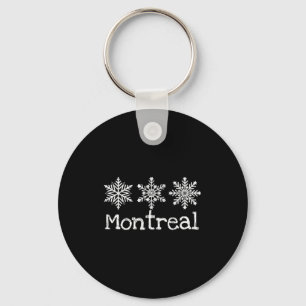Montreal canada snowflakes snow winter skiing skie key ring