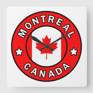 Montreal Canada Square Wall Clock