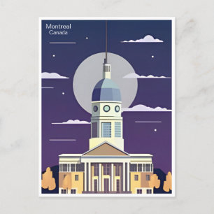 Montreal Canada vintage tourism illustration city Postcard