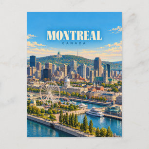 Montreal Canada Vintage Travel Art Postcard