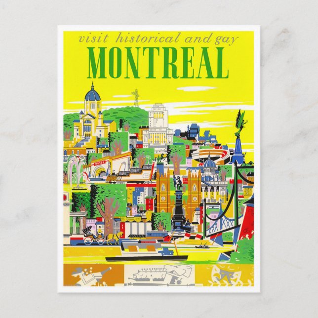 Montreal Canada vintage travel postcard (Front)