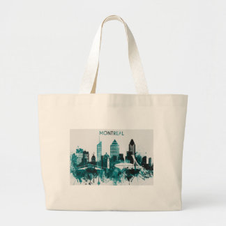 Montreal City Skyline Large Tote Bag