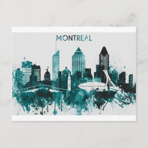 Montreal City Skyline Postcard