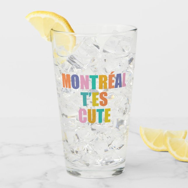 Montreal city typography modern colourful  glass (Front Ice)