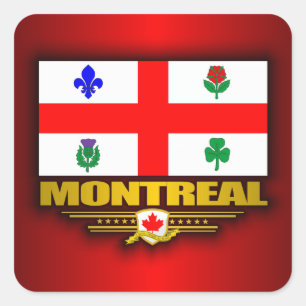 Montreal Flag Square Sticker