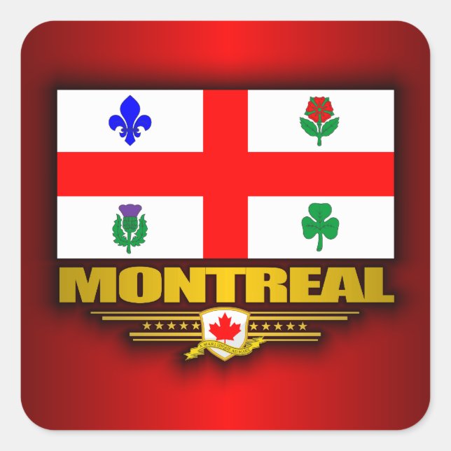 Montreal Flag Square Sticker (Front)