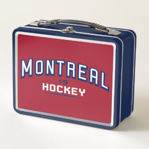 Montreal is Hockey - Red & Blue Lunch box
