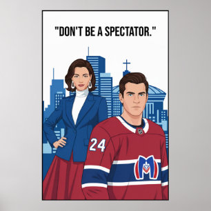 Montreal Metros Hockey Player Motivation Art Poster