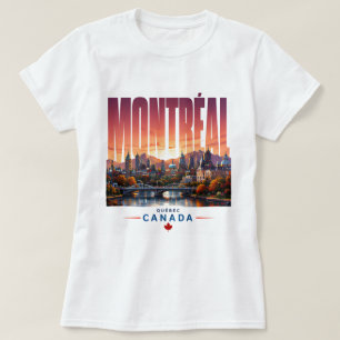 🍂 Montreal Modern Skyline City Style 🍂 T-Shirt