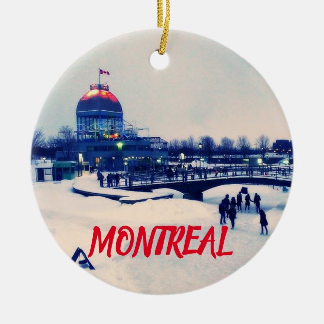 Montreal Photo Christmas Ornament (Front)
