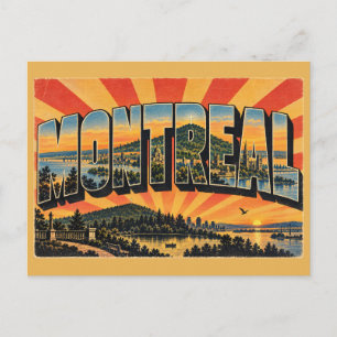 Montreal QC Mountain River Park Art Postcard