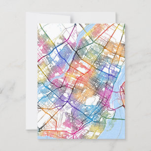 Montreal Quebec Canada City Map Postcard