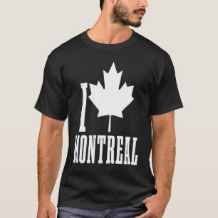 Montreal Quebec Canada Maple Leaf Red Canadian Fla T-Shirt