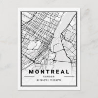 Montreal Quebec Canada Travel City Map