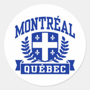 Montreal Quebec Classic Round Sticker