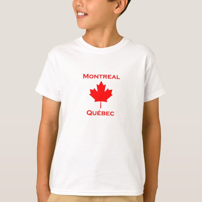 Montreal Quebec Maple Leaf T-Shirt (Front)