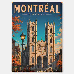 ⛪ Montreal Quebec Travel Retro 🇨🇦 Magnet