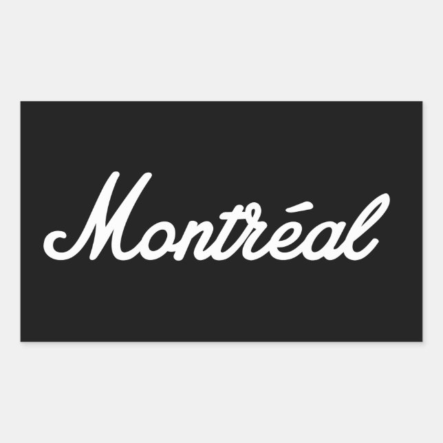 Montreal rock sticker! rectangular sticker (Front)