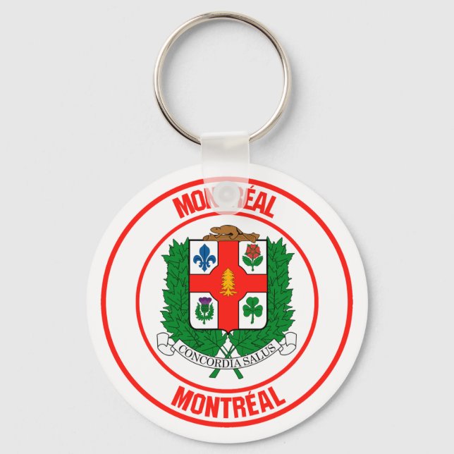 Montreal Round Emblem Key Ring (Front)