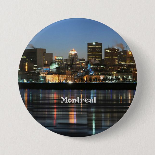 Montreal Skyline 7.5 Cm Round Badge (Front)