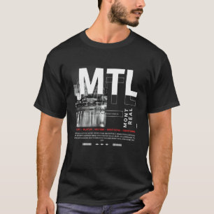 Montreal Skyline City of Festivals Vintage Canada  T-Shirt
