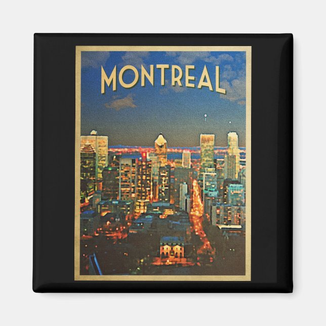 Montreal Skyline Magnet (Front)