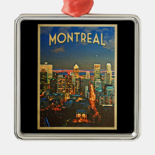 Montreal Skyline Metal Tree Decoration