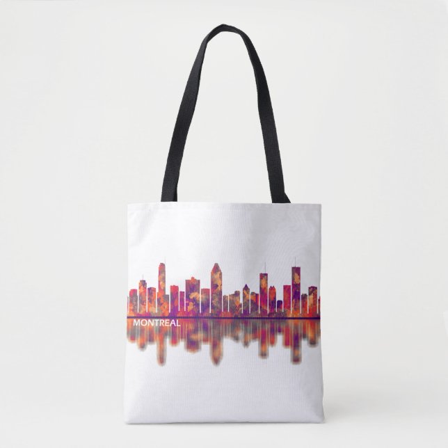 Montreal Skyline Tote Bag (Front)