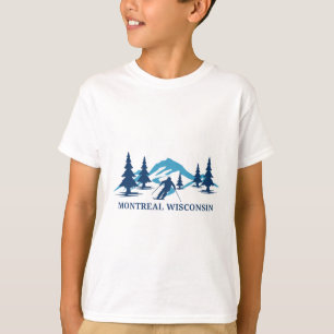 Montreal Wisconsin Ski Resort Skiing Skier T-Shirt