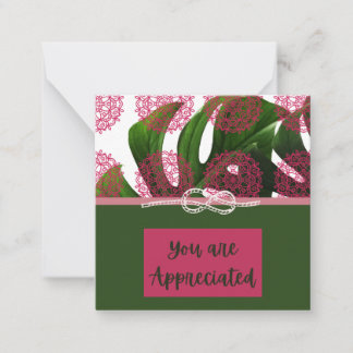 Montsera Leaf Appreciation Flat Note Card