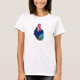 Montserrat flag and map T-Shirt
