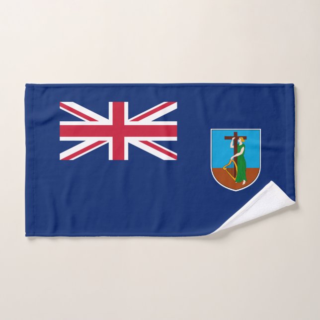 Montserrat Flag Bath Towel Set (Hand Towel)