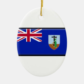 Montserrat Flag Ceramic Tree Decoration